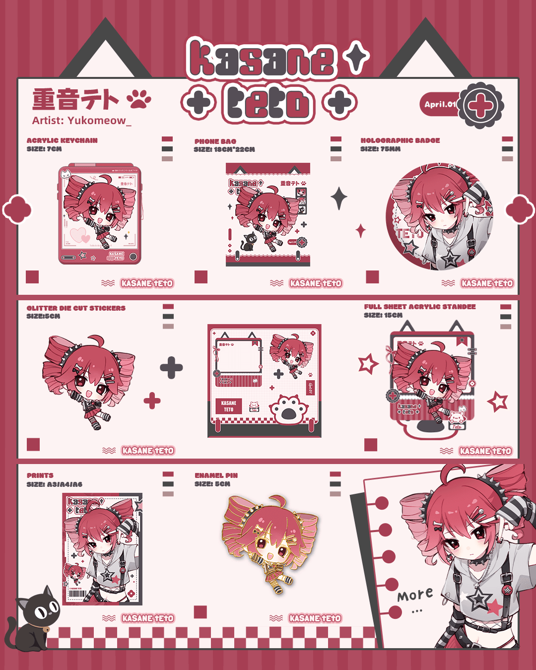 Kasane Teto Merch Set