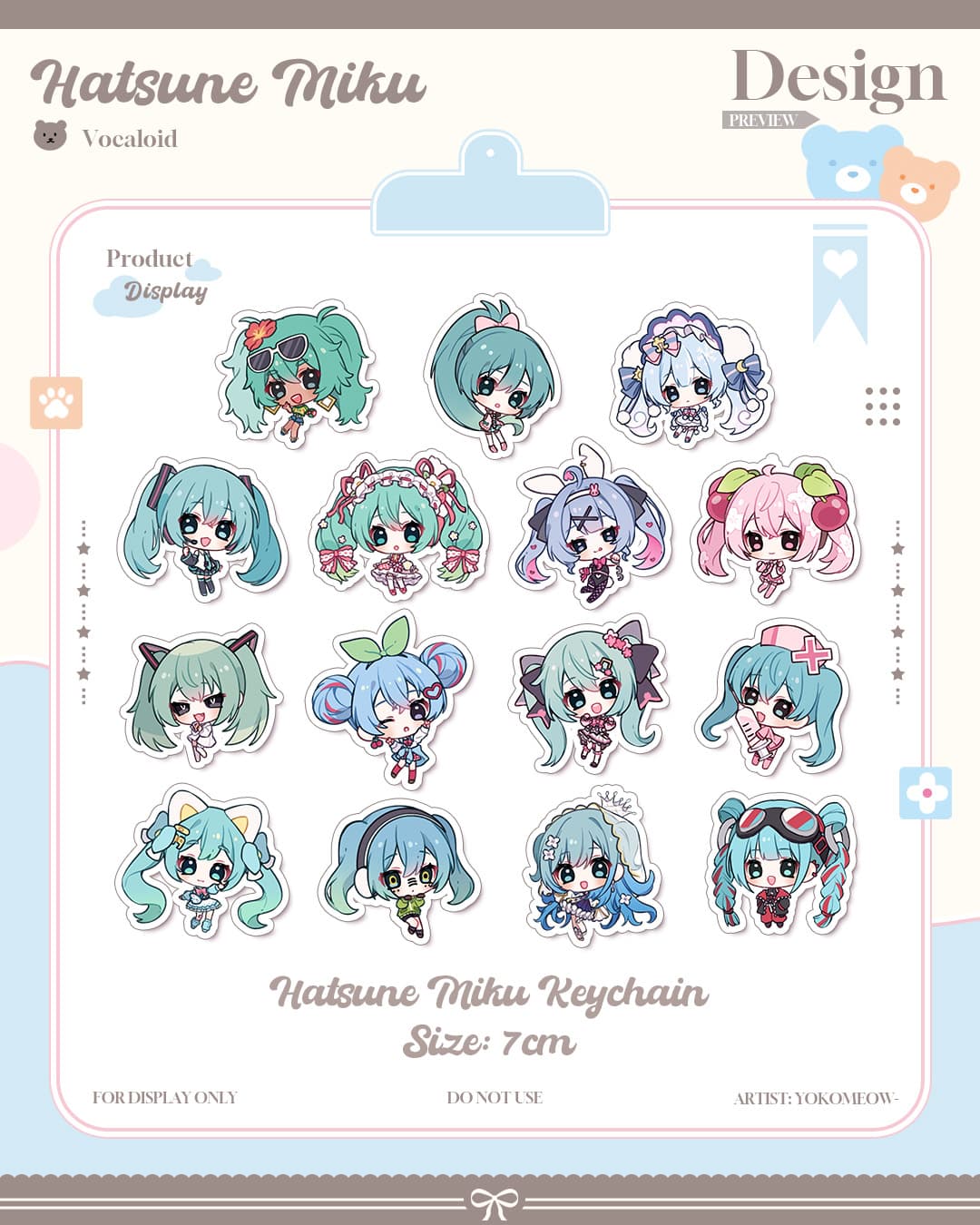 Hatsune Miku Acrylic Keychains