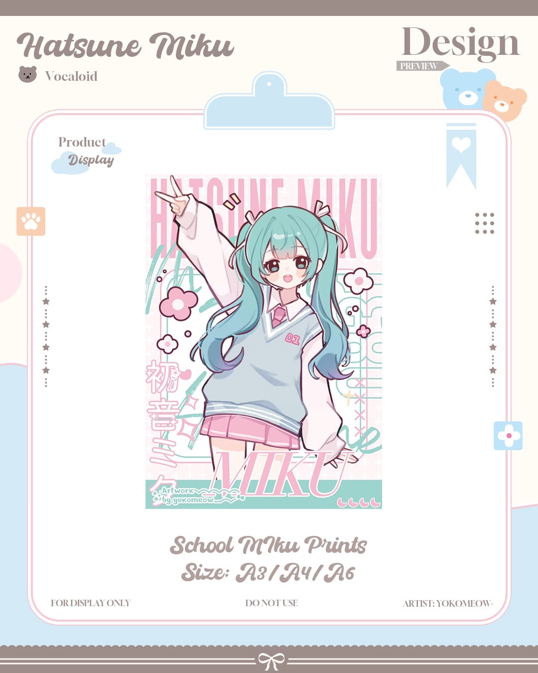 School Miku Prints