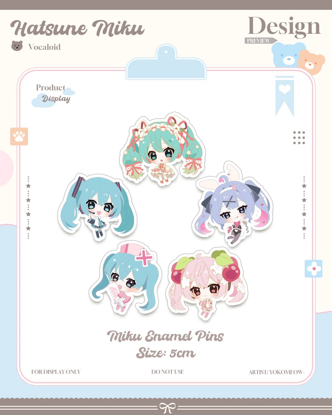 Hatsune Miku Enamel Pins